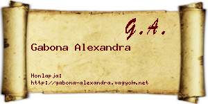 Gabona Alexandra névjegykártya
